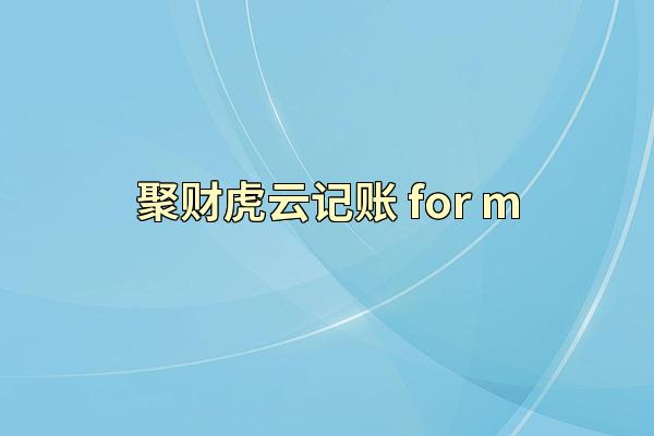 聚财虎云记账 for m
